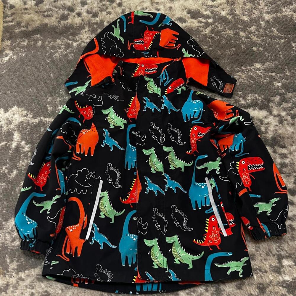 Top & Sky Lightweight Dinosaur Pattern Hooded Raincoat 4-5 Years
